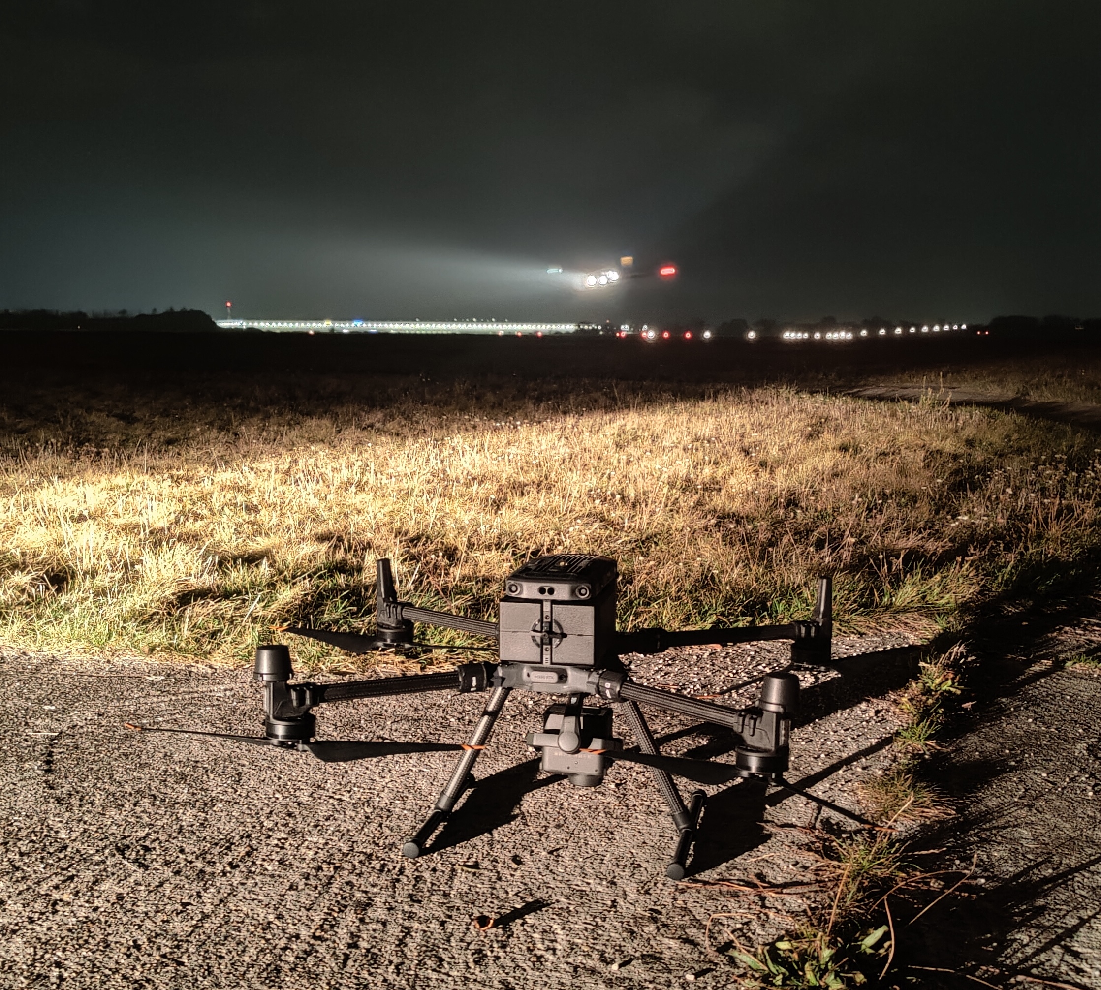 Drone operations during active airport operations with aircraft